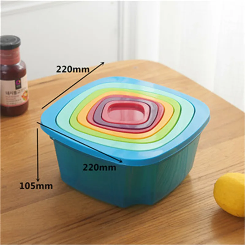 Foldable and shrinkable food storage container PP plastic fresh-keeping sealed storage box