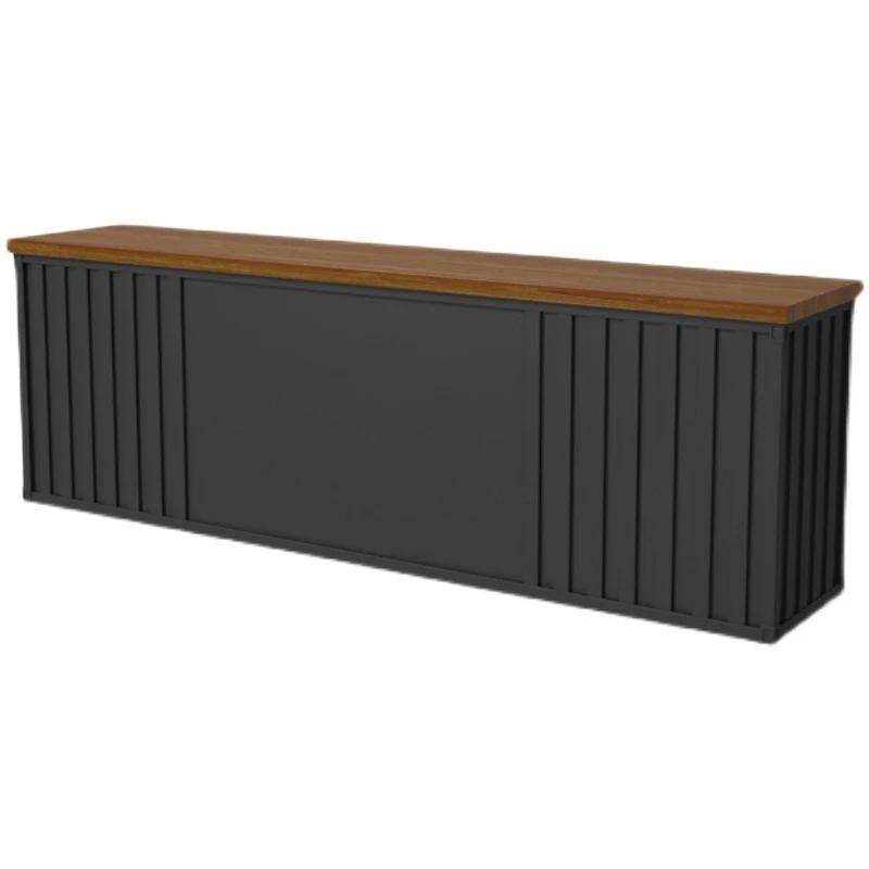 Custom Modern Wooden Bar Reception Desk for Hotels Coffee Shops Night Clubs Weddings Gym Office Buildings-Commercial Bar Counter