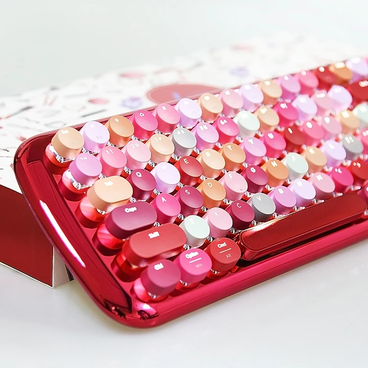 Персонализированная деловая круглая клавиатура в стиле ретро с Цветной подсветкой