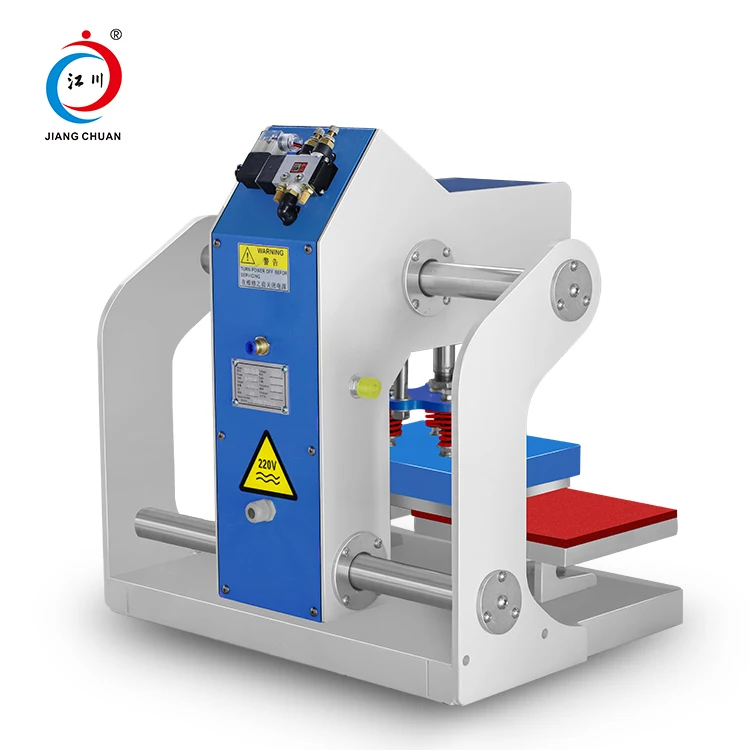 20*20 Semi-automatic Pneumatic Flat Label Logo Heat Press Transfer Machine