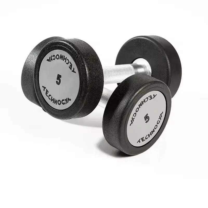 Hot sale dumbbell with technogym logo gym dumbbell rubber dumbbell