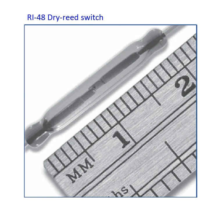 20.5mm COMUS-COTO RI-48FAA AT15-18 Micro Normally Open Dry Reed Switches Sensor With Glass Envelope