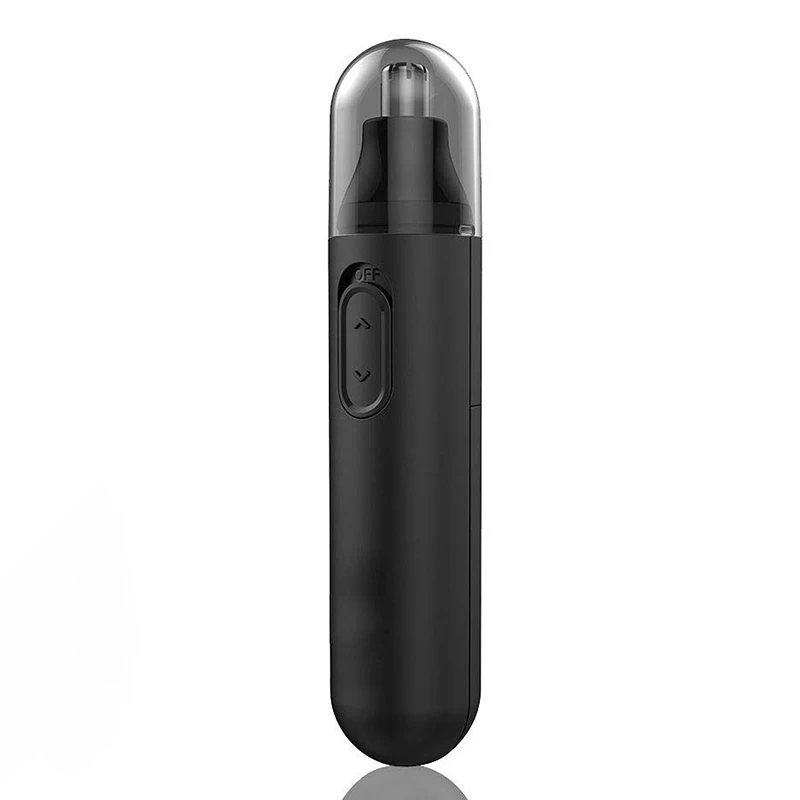 Black Wireless Waterproof  Nose Hair Removal Trimmer for Adult
