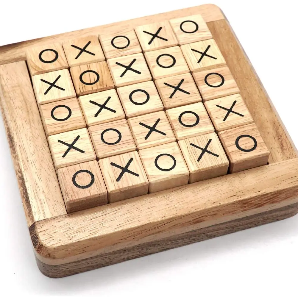Wooden Board Games Tic Tac Toe Fun Wood Board Games for Family Games