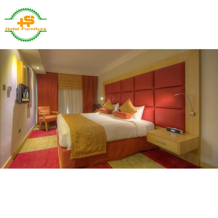 
Metal or Stainless steel or Wood or panel Hotel Bedroom Furniture (HS-N274) 