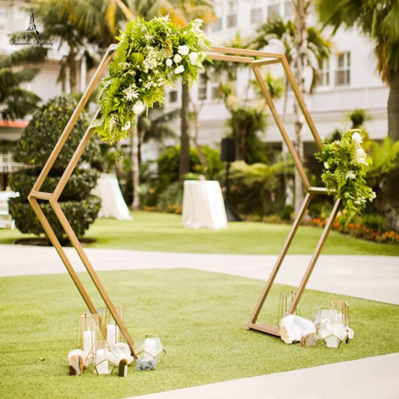 1 шт. романтический свадебный новый дизайн Шестигранная Арка свадебные фоны для свадебного украшения сценическое украшение