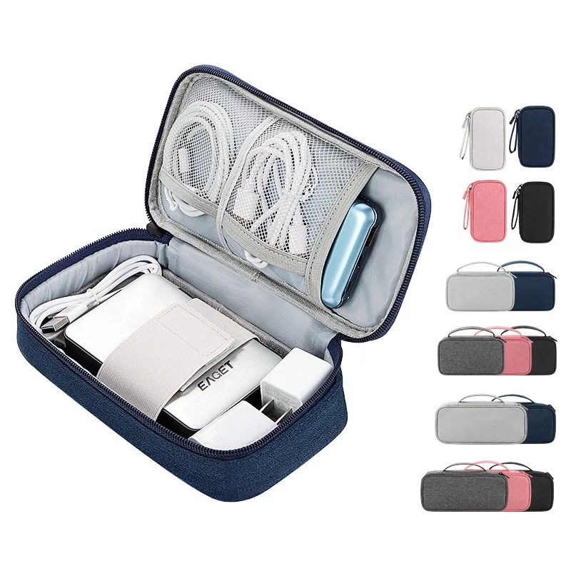 Wholesale Custom Digital Charger Cable Storage Earphone Wire Electronics Accessories Carry Case Shockproof Travel Storage Bags