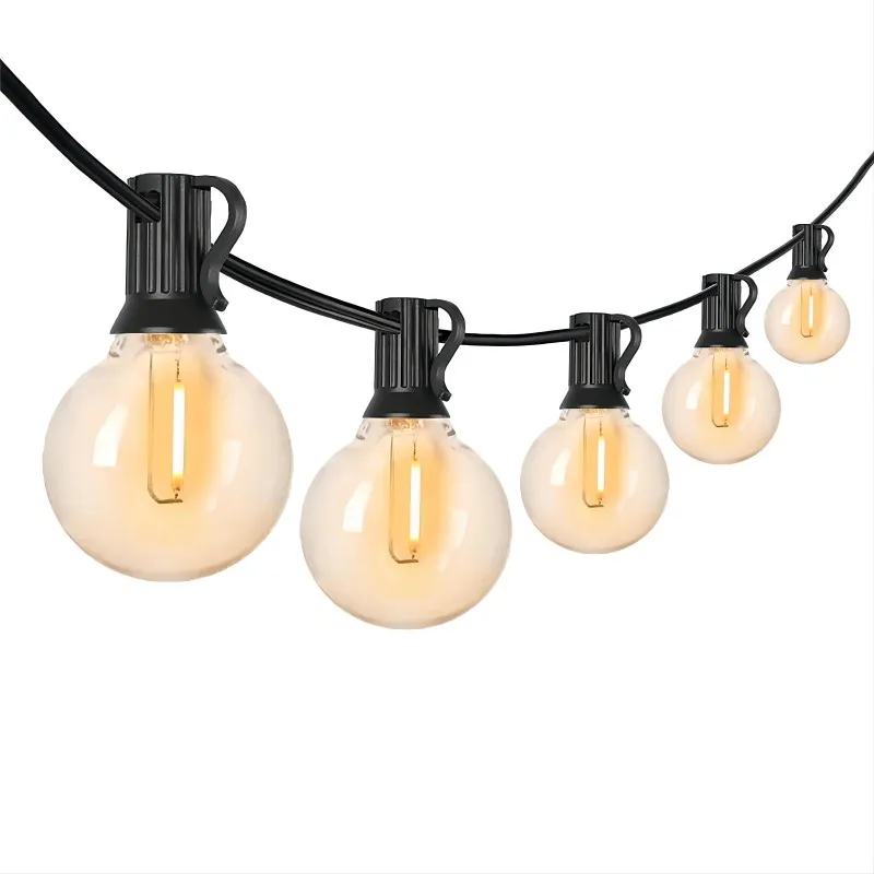 E12 G40 25ft 25 Leds Garden Outdoor Decoration Solar Christmas lights lampe solaire for luces navidad Holiday