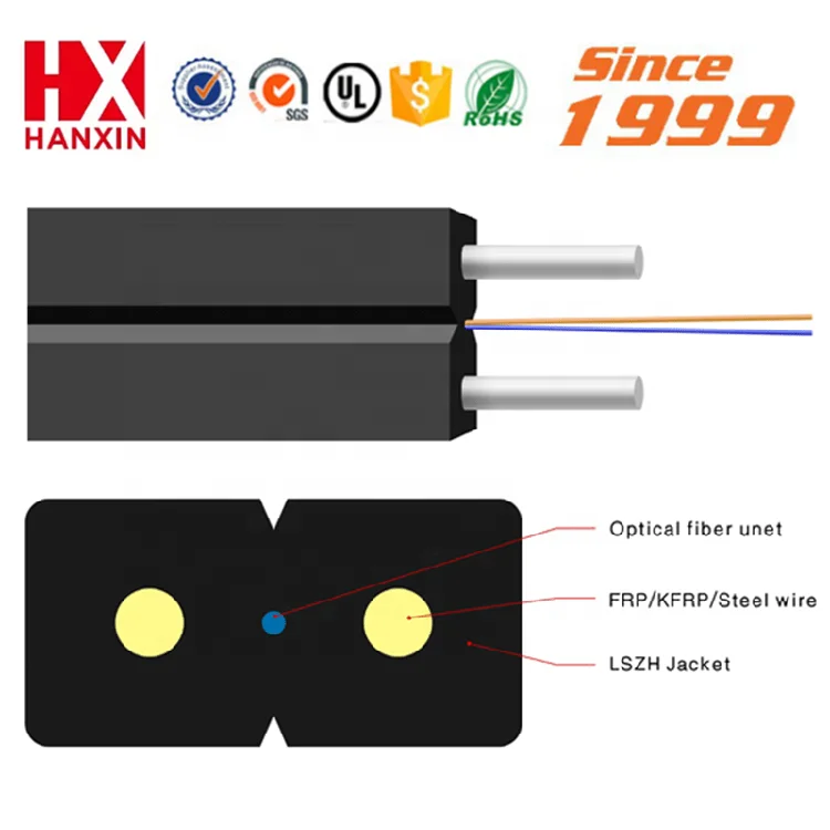  FTTH g657a1 g657a2 g657b3 волокно optique кабель 1core 2 ядра стальной
