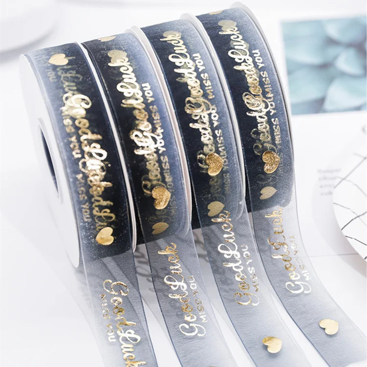 Новый бронзирующий торт, свежий цветок, градиентная лента, высокое качество, Подарочная коробка, украшение, Снежная позолоченная лента, оптовая продажа