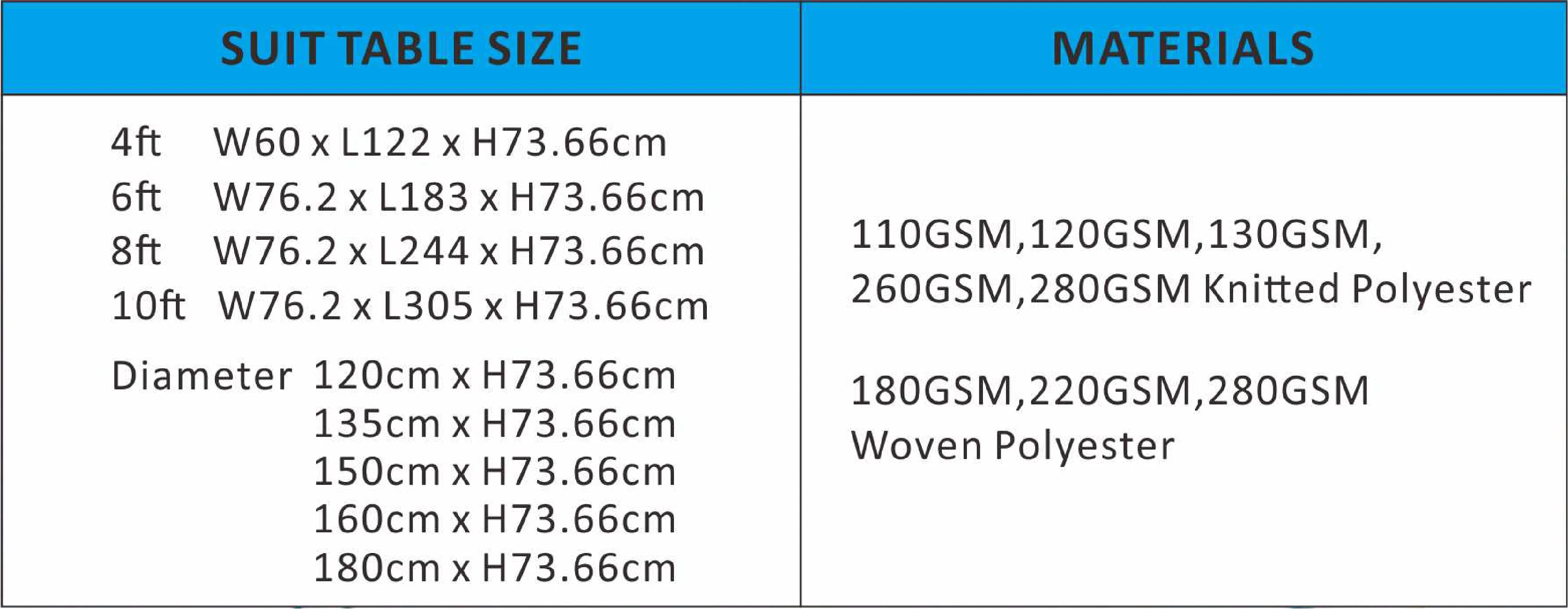 Custom Logo Spandex Fitted Table Cloth