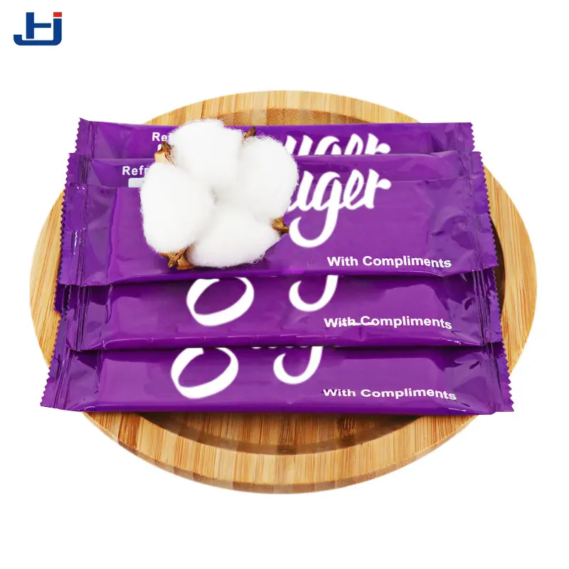 Multipurpose cleaning eco non-woven fabric single pack airline wet tissues refreshing towels wipes