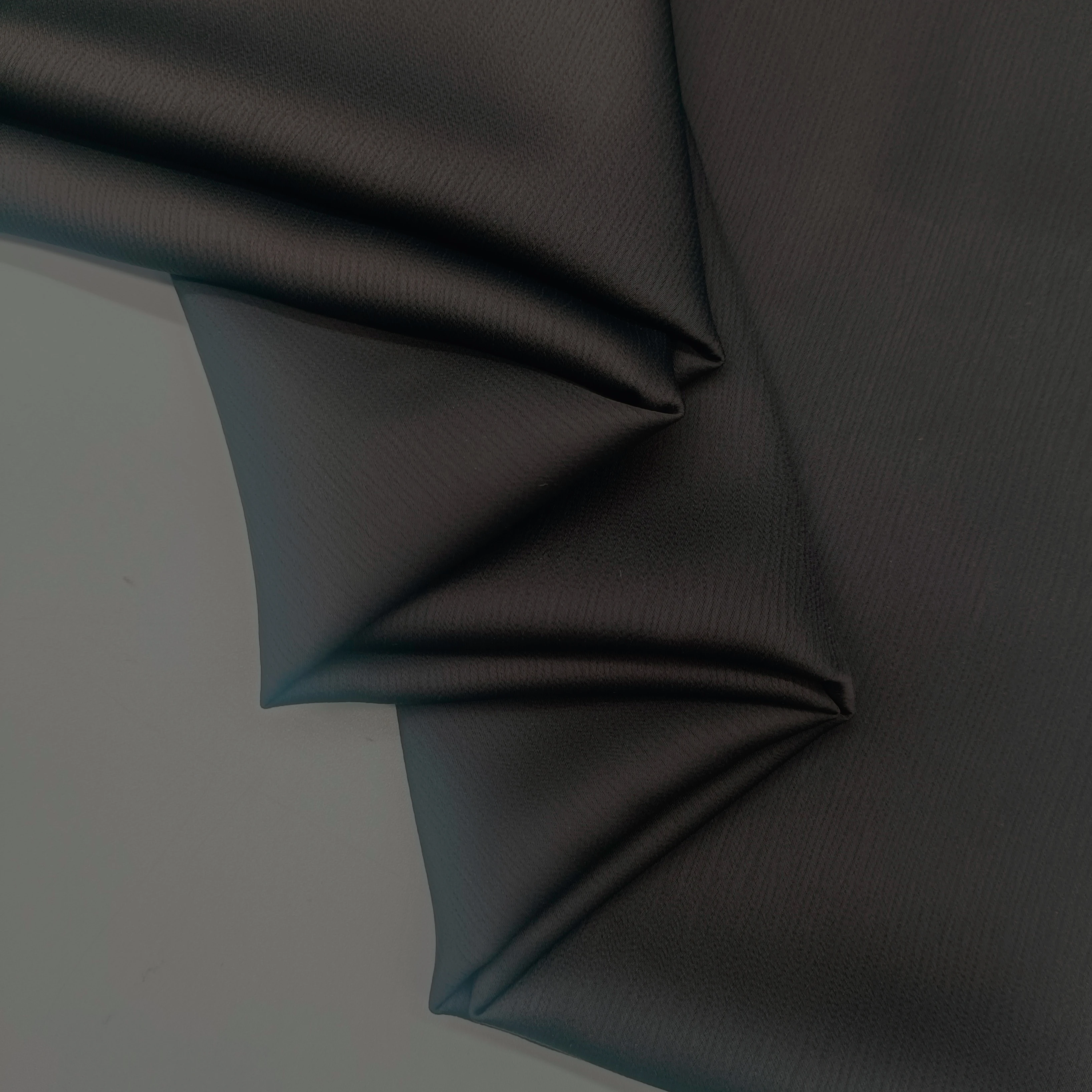 Dubai Muslim 100% Polyester Chiffon Black Turkey Abaya Dress  Ant Crepe Fabric