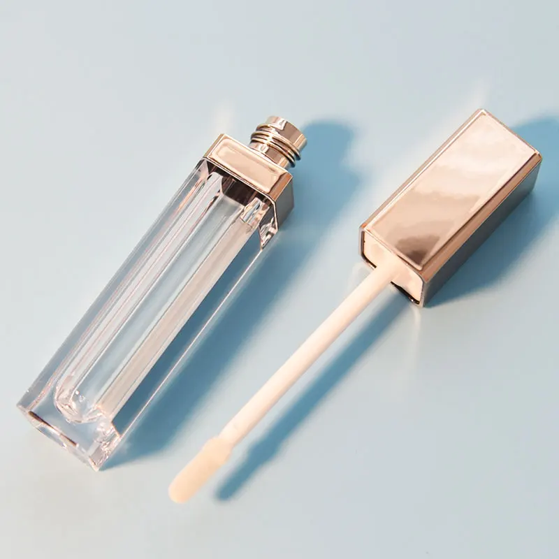 Luxury Crystal Gloss Container Mirror Lip Tube with 3ml square Empty Tubes