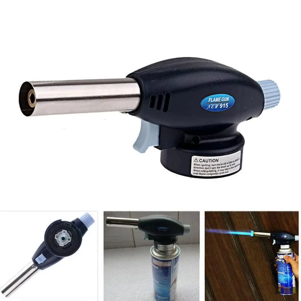 915 Butane hand-held Welding Lighter Fire Gun Firetric Portable Gas Torch Butane Flame Gun Non Inverter Torch
