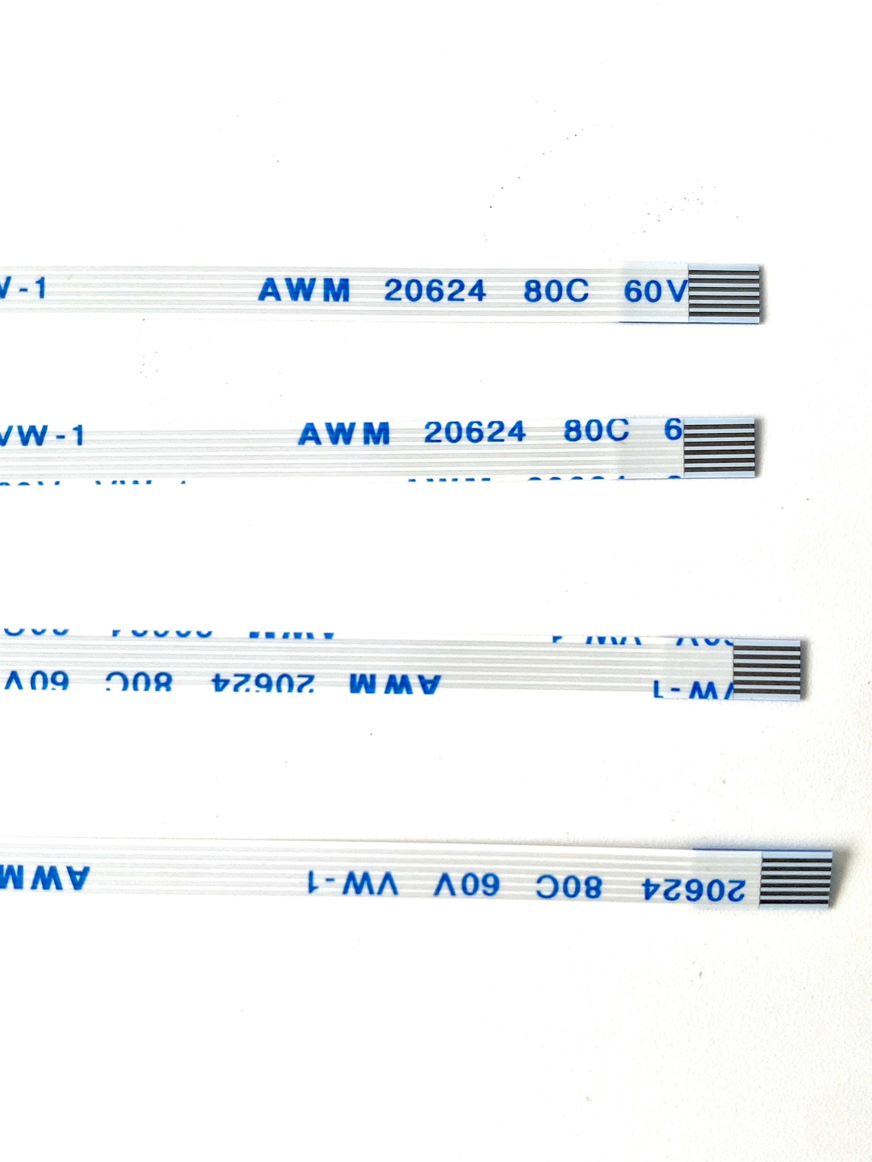 Custom Design Service AWM 20624 80C 60V VW-1 2896 30v 0.5MM 1.0MM 1.5MM 2.0MM Pitch FFC FPC Flexible Flat Cable