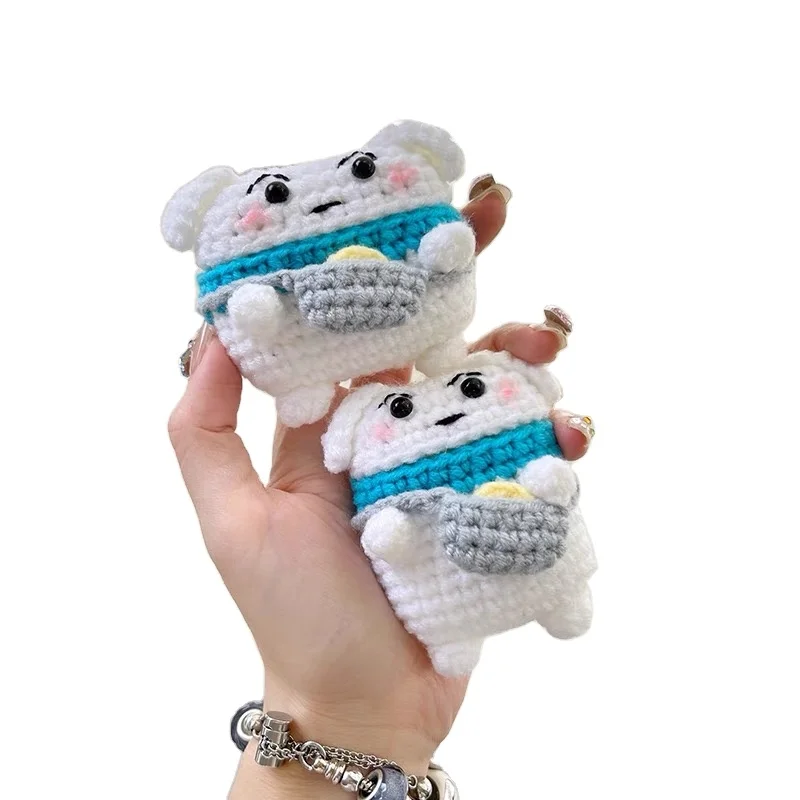 2023 новый дизайнерский чехол для наушников Amigurumi Apple вязаный крючком щенка гарнитура AirPods Pro2