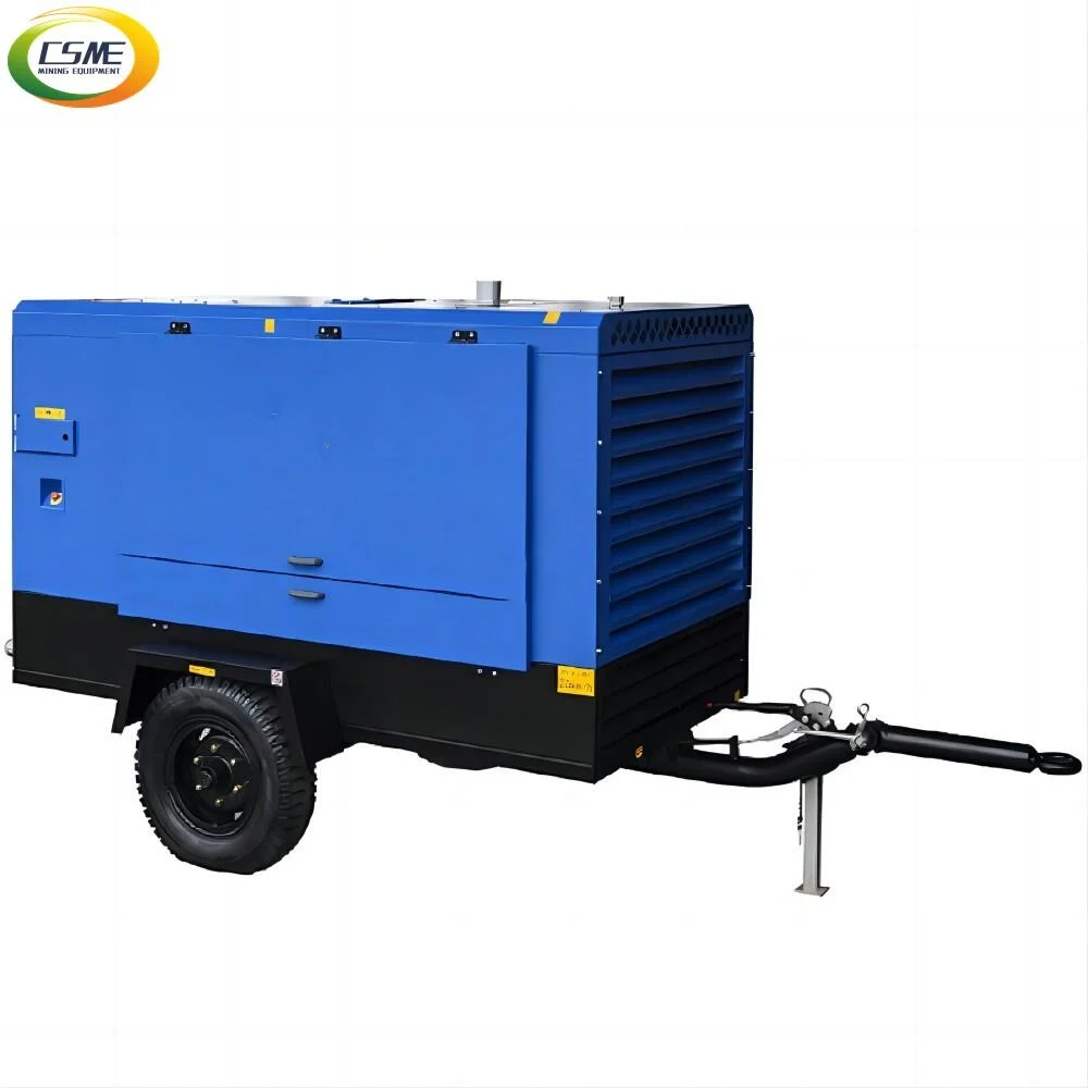 LUY050-7 185 cfm air compressor manufacturer mobile pneumatic air compressor Atlas Copco air Compressor for Sandblasting