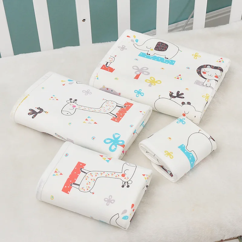 Waterproof Cotton Baby Changing Diaper Mat Reusable Baby Care Absorbent Soft Changing Pad Cover for Bed