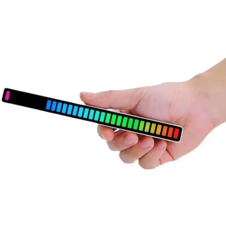 Voice-Activated Pickup Rhythm Light, Led Strip Lights with 32 Bit Music Level Indicator, Colorful Sound Control Ambient Light