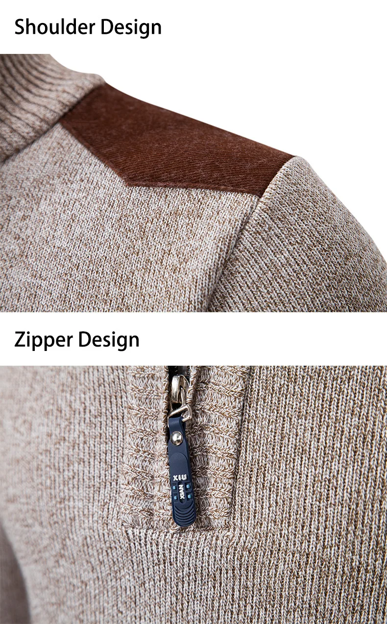 Knit Sweater Classic Mens Stand Collar 1/2 Zipper Pullover Long Sleeves Golf Jacket Custom Men Coaches Jacket