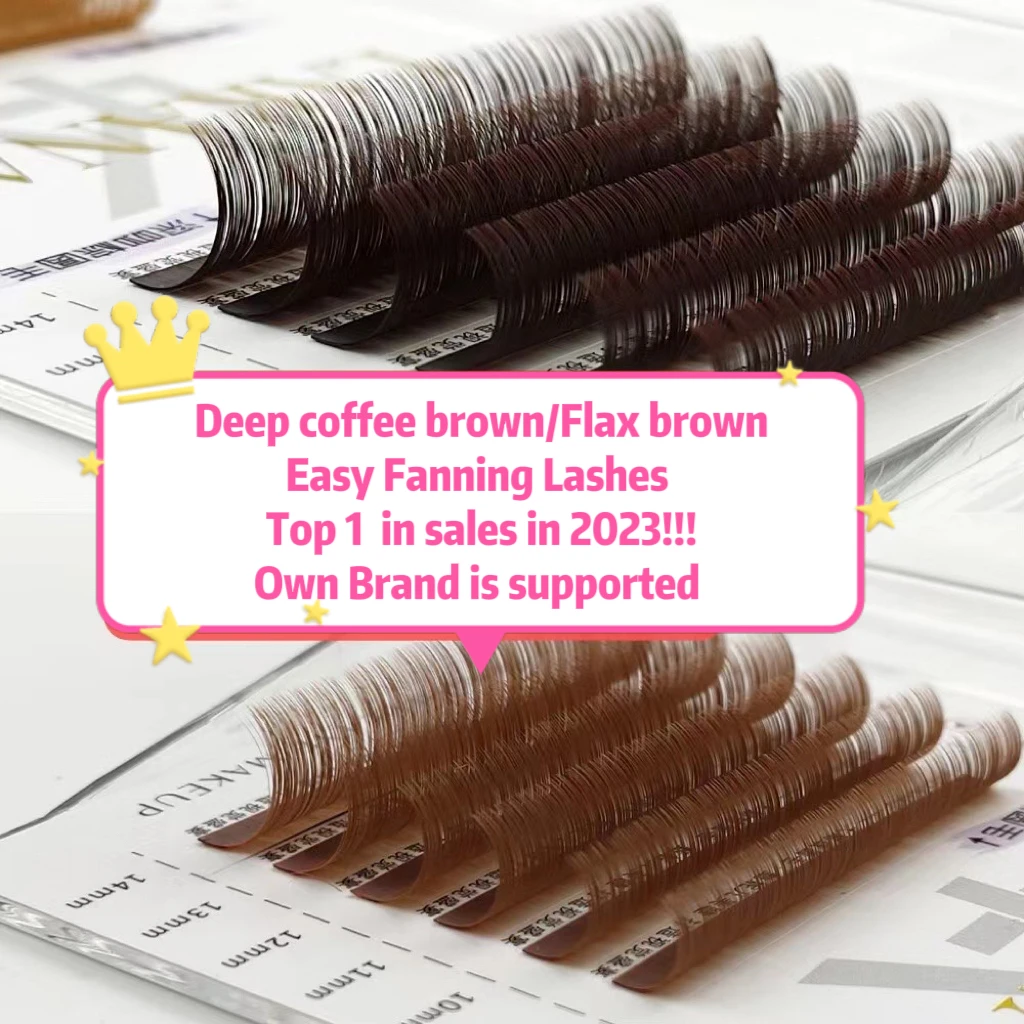 brown easy fan lash extensions super matte black lash extensions cashmere volume lash extension mix trays