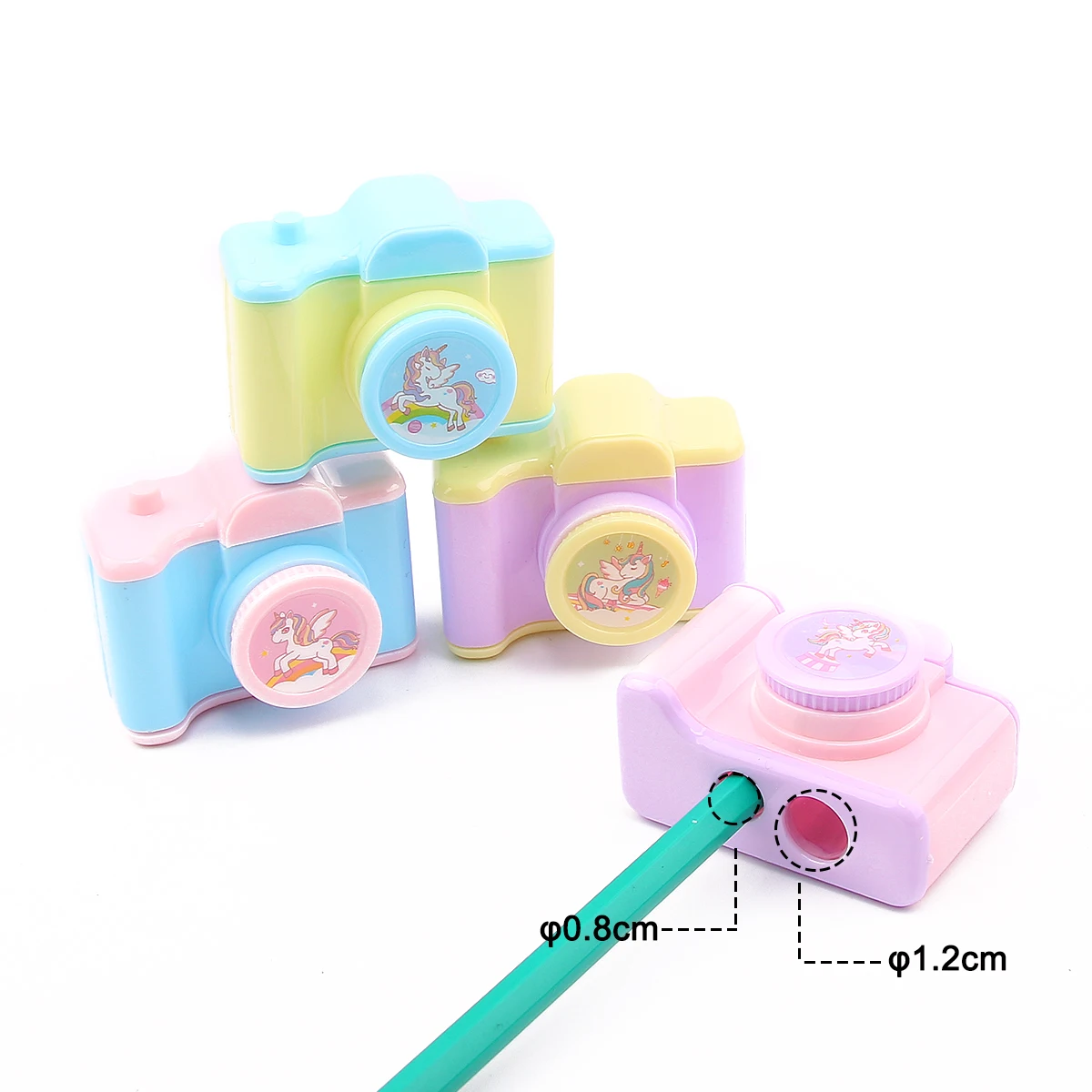 2022 New wholesale custom designer shape 2 holes color stationery supplies office standard Pencil Sharpener Plastic