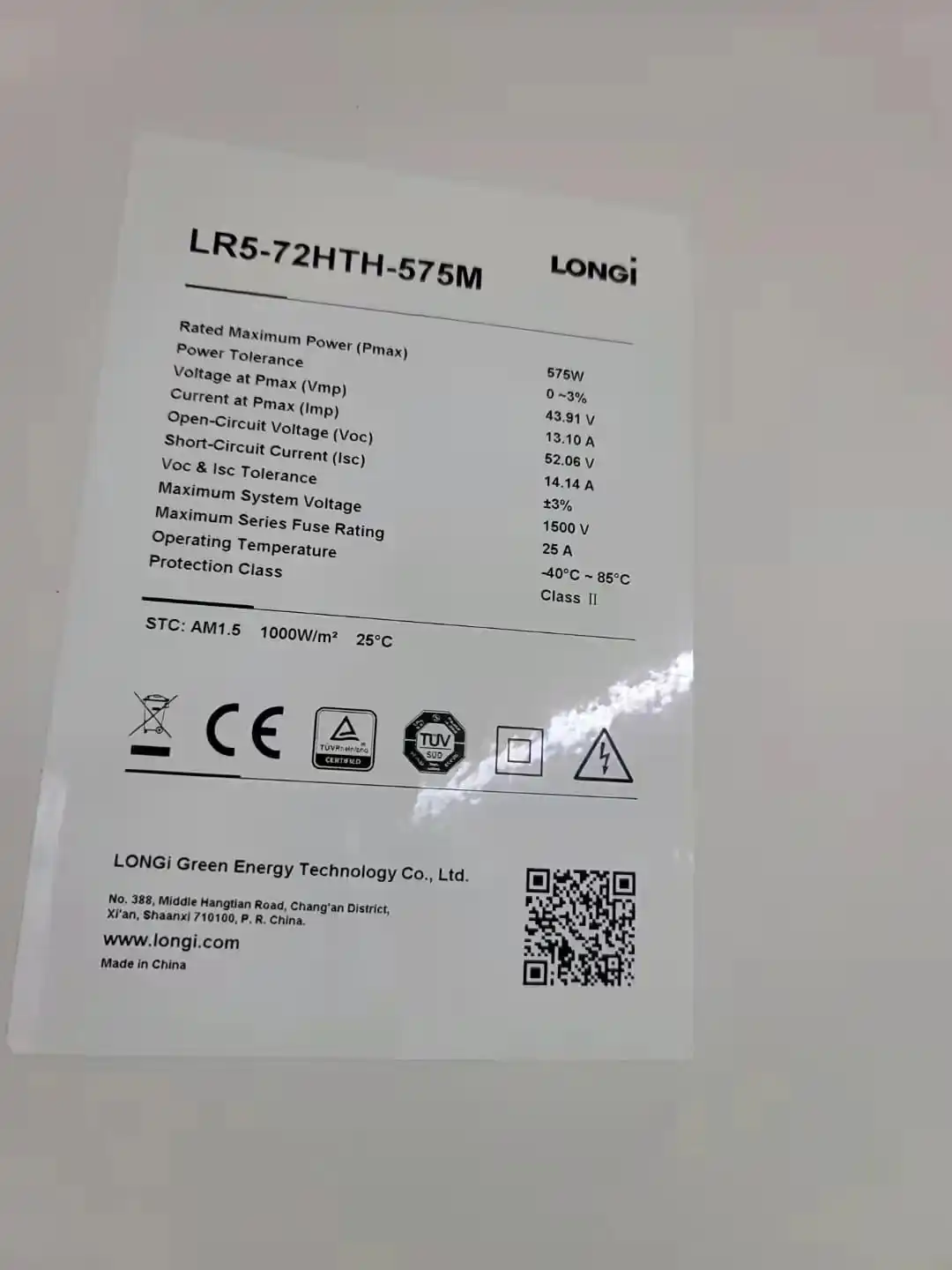 LONGi Hi Mo 6 солнечная панель 560 Вт 565 570 575 580 монокристаллический PV модуль 25-летняя гарантия для лучшей цены на складе
