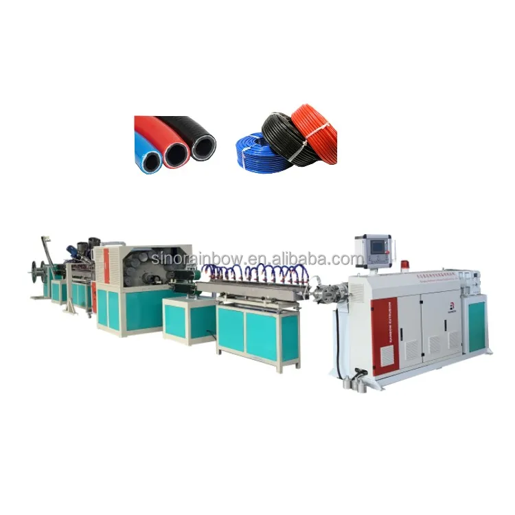 PVC Fire Hose Making Machine Plastic Reel Fiber Soft Gas Hose Pipe Extruder