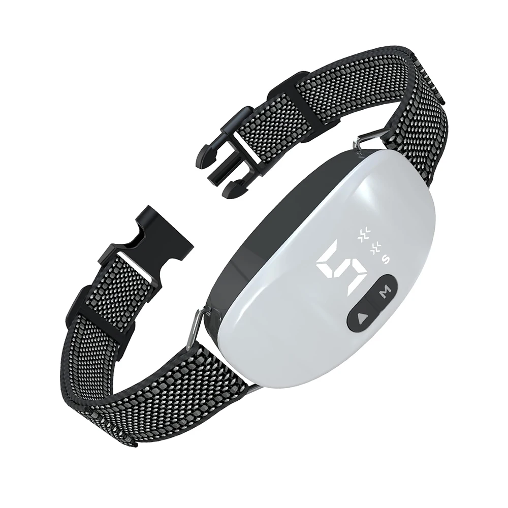 Dog No Shock Bark Collar Humans Training Electric Dog Training Collar For Pet Trainer Rechargeable Anti Barking Training Collar
