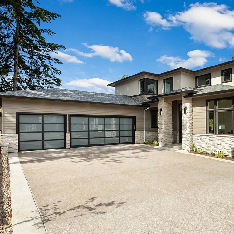 Modern aluminum slatted garage doors Tilt vertical plain folding garage doors USA Australia