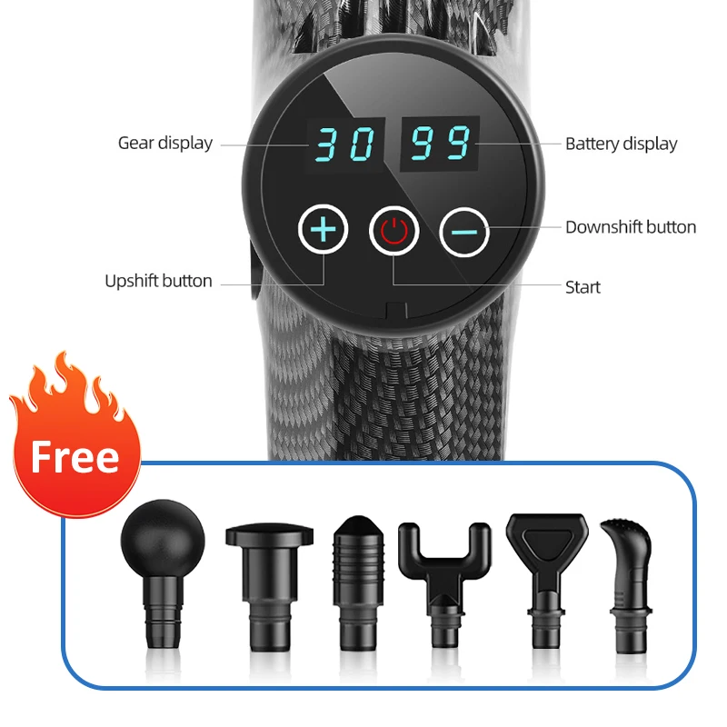 30-Speed Professional Full Body Massage Gun Deep Tissue Relief with Soothing Whacking Vibration Brushless Motor