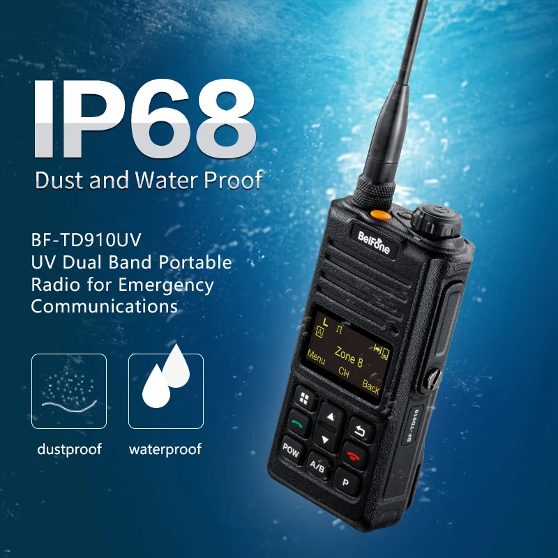 New Arrival IP68 Belfone VHF UHF Dual Band Telsiz Professional Dmr Two Way Radio