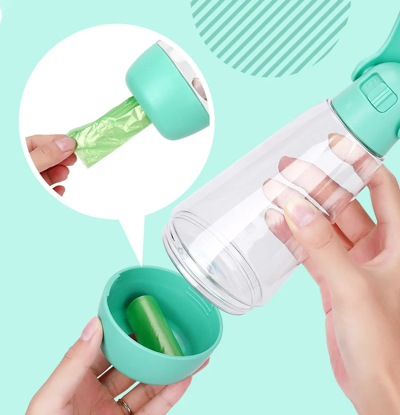 Foldable Collapsible Dog Cat Drinking Dispenser Travel Outdoor Automatic Portable Plastic Feeder Food Drink Pet Water Bottle