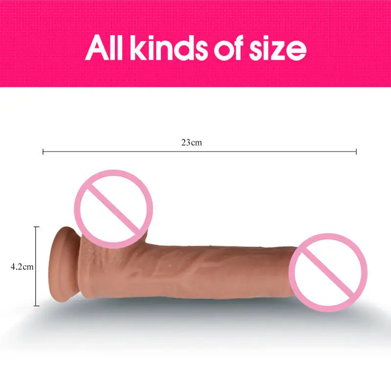 Factory Direct Selling Huge Head Pouch Pembesar Penis Circumcised Dildo Penis