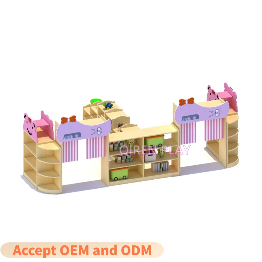 Factory Sales Kindergarten Nursery Children wooden Classroom Furniture Sets Storage Cabinet Kids Infant Daycare Furniture
