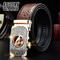 Low wholesale new explosive style, crocodile grain leather belt for men, automatic buckle  leisure business versatile