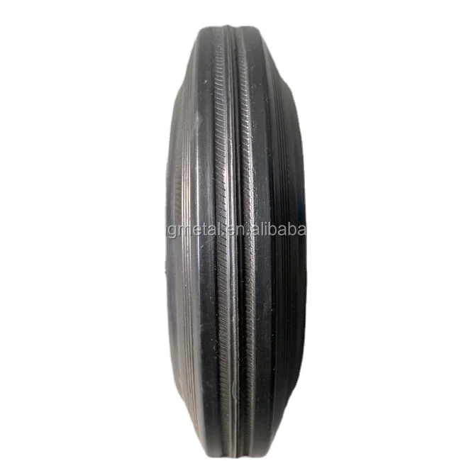 6 inch with plastic hub semi-solid rubber tire