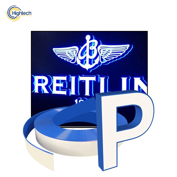 Цветной алюминиевый канал с покрытием, катушка для букв, профиль для букв, алюминиевый рулон для светящихся букв