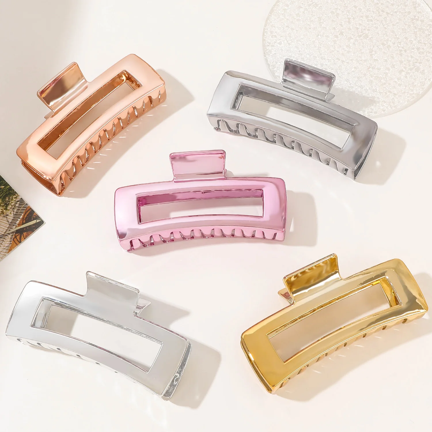 Large Size Retro Style Shark Clip Hair Accessories Elegant Plastic Hair Claw for Girls