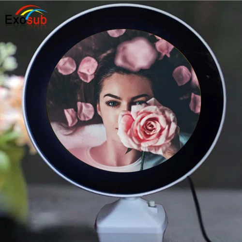 Round magic mirror photo frame for sublimation