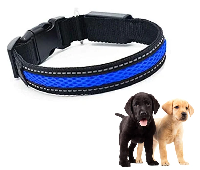 Safety LED Dog Collar - USB Rechargeable collar With Water Resistant Flashing Light