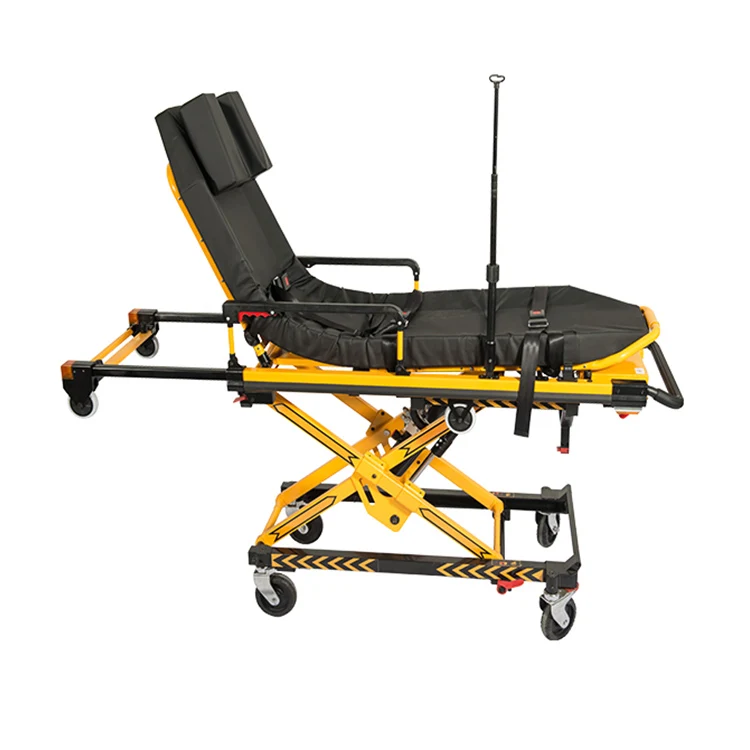 Emergency electric ambulance stretcher with wheels