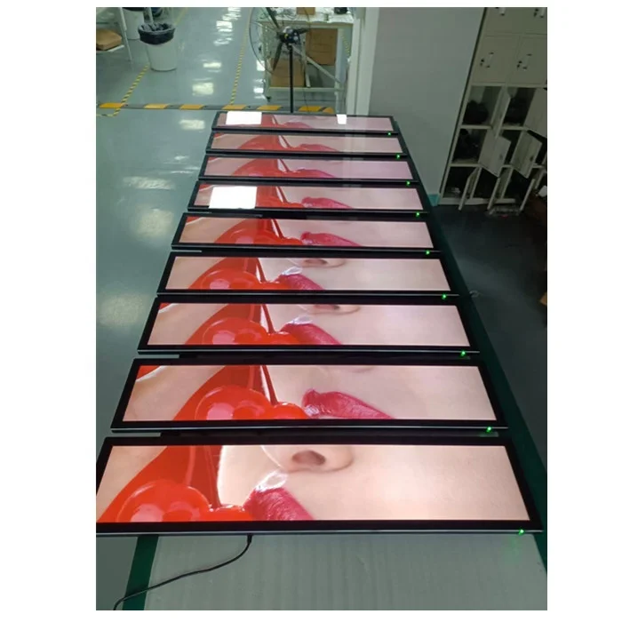 43.9' 49.5' Supermarket Shelf Ultra Wide Monitor Screen Stretched Bar Type LCD Advertising Display