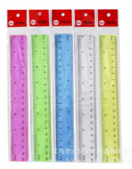 Multi-color Design Ruler 15/20/30 Cm PS Ruler For School and Office