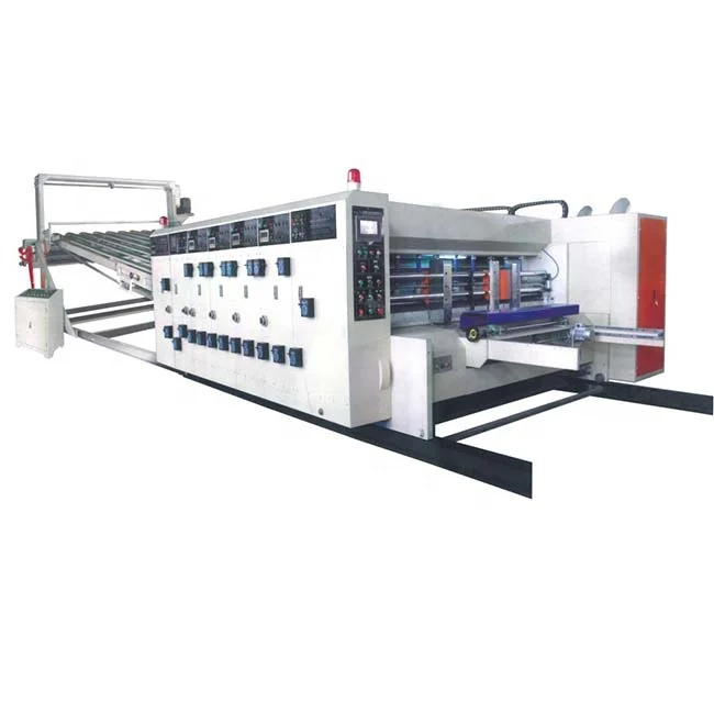 China paper machine manufacturer automatic multi-colors corrugated cardboard carton box slotting die cut flex printing machine