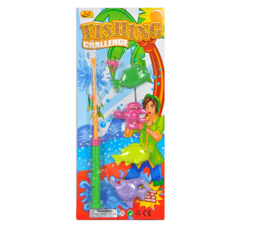 Magnetic Plastic Fishing Toys Game Set for Kids Water Table  Party Floating Fish Ocean Sea Animals