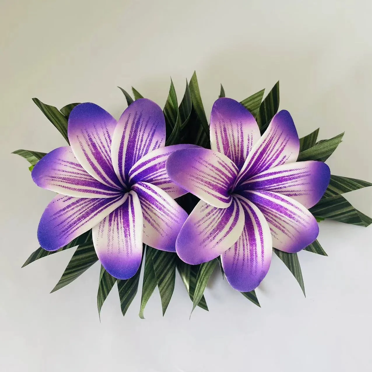 Double Foam Flowers Hair Clip Artificial Tropical Hibiscus Island Frangipani Tiare Pin Comb Headband Dancing Party Accessories
