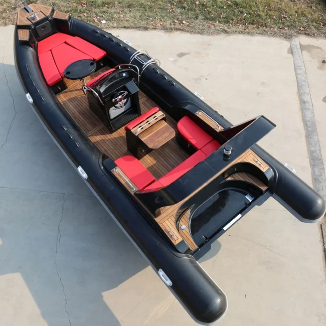 CE 25ft RIB760 Luxury Yacht Sport RIB Boat RIB Fishing Hypalon Inflatable Boat with Outboard Motors