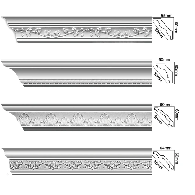 Interior Decoration Polyurethane Foam PU Moulding Cornice Mold